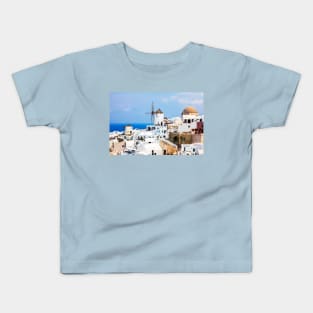 Oia, Santorini Windmills Kids T-Shirt